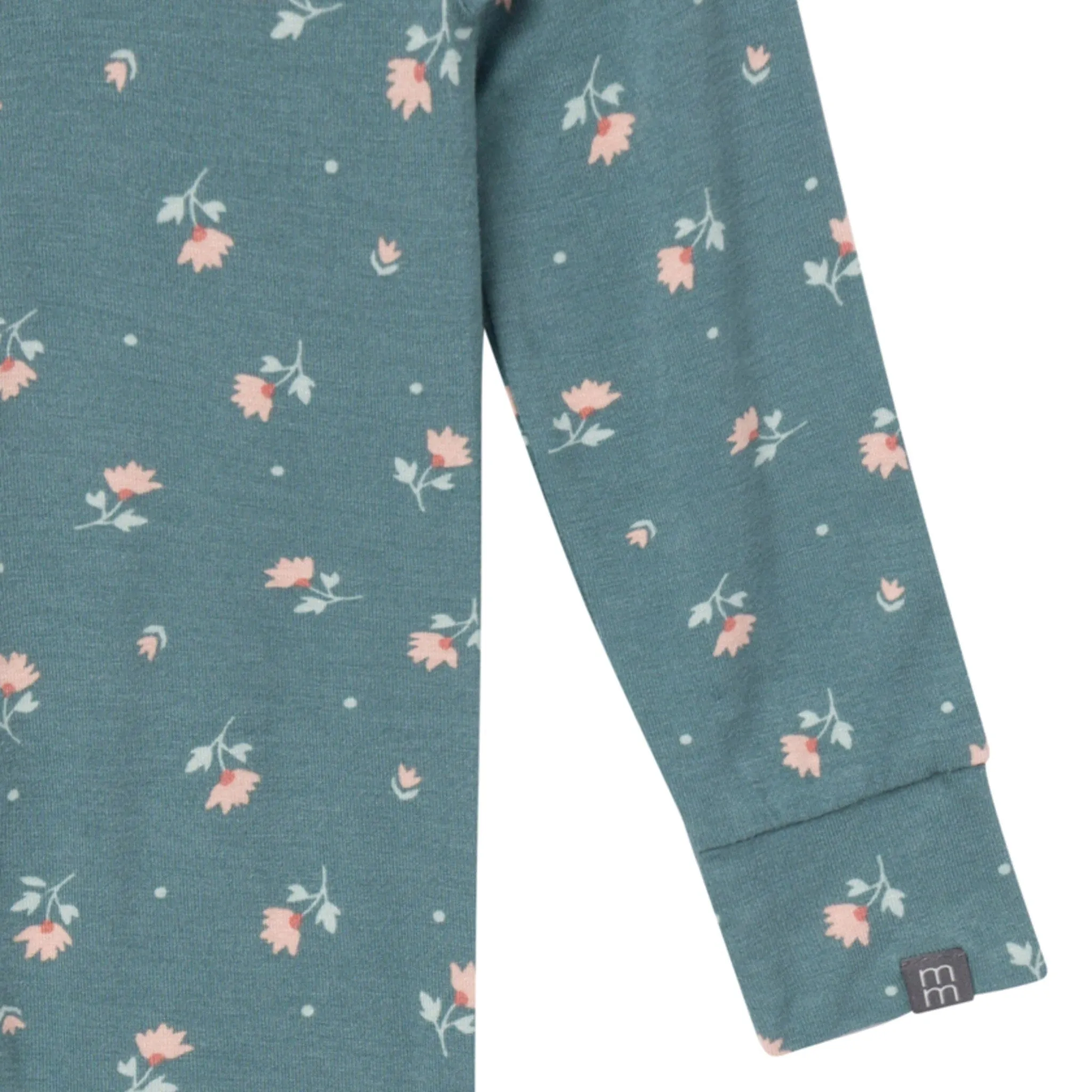 2-Pack Baby & Toddler Girls Teal Rose Snug Fitting Footless Pajamas