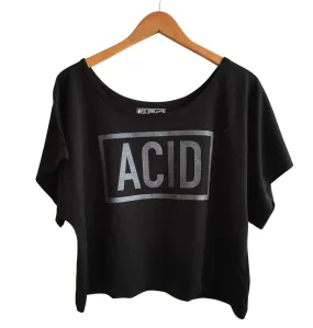 ACID Text Print Crop Top