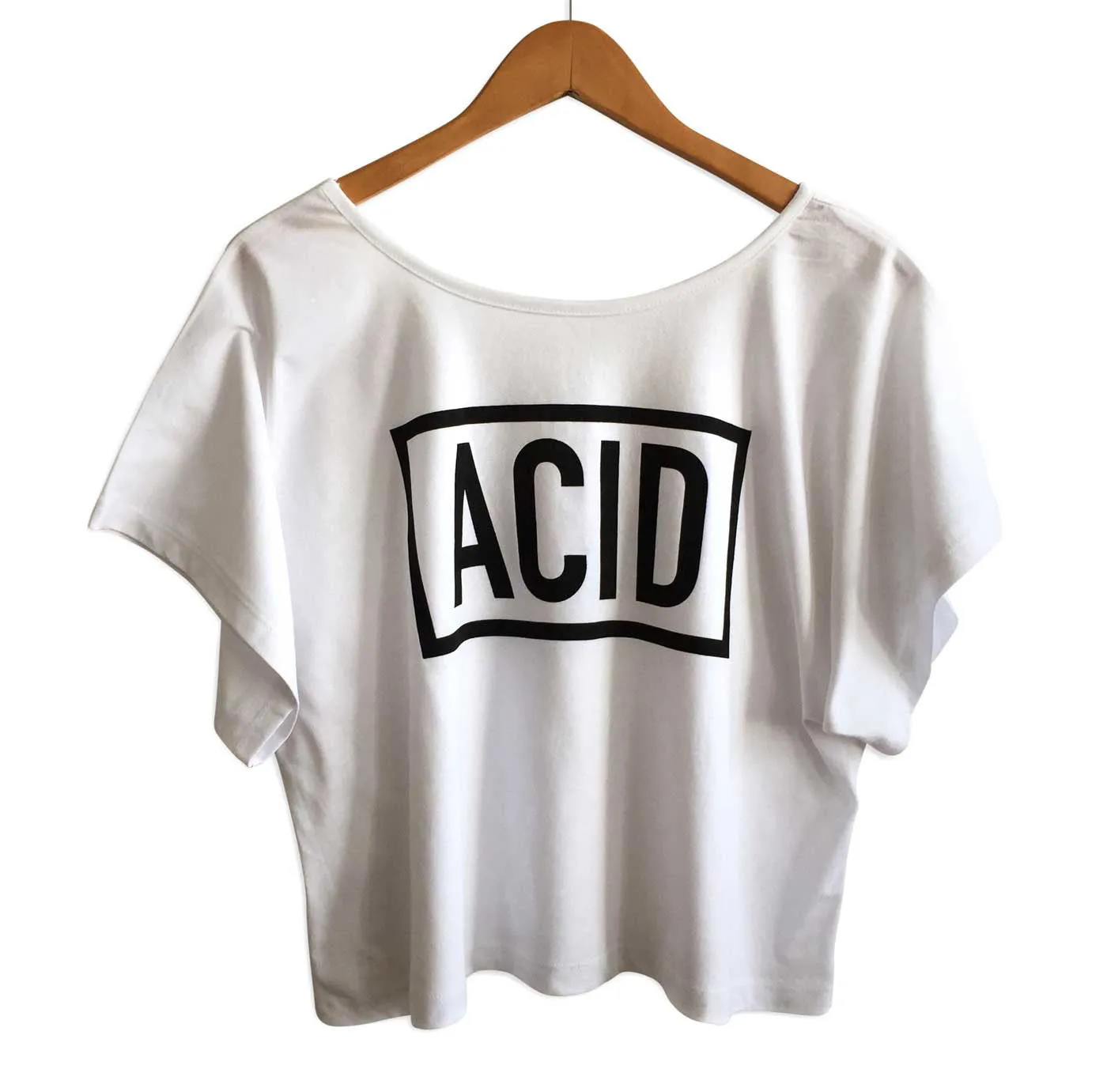 ACID Text Print Crop Top