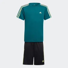 ADIDAS DESIGNED TO MOVE TEE AND SHORTS SET - HE9342