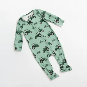 AFC Green Tractor Baby Bamboo Pajamas