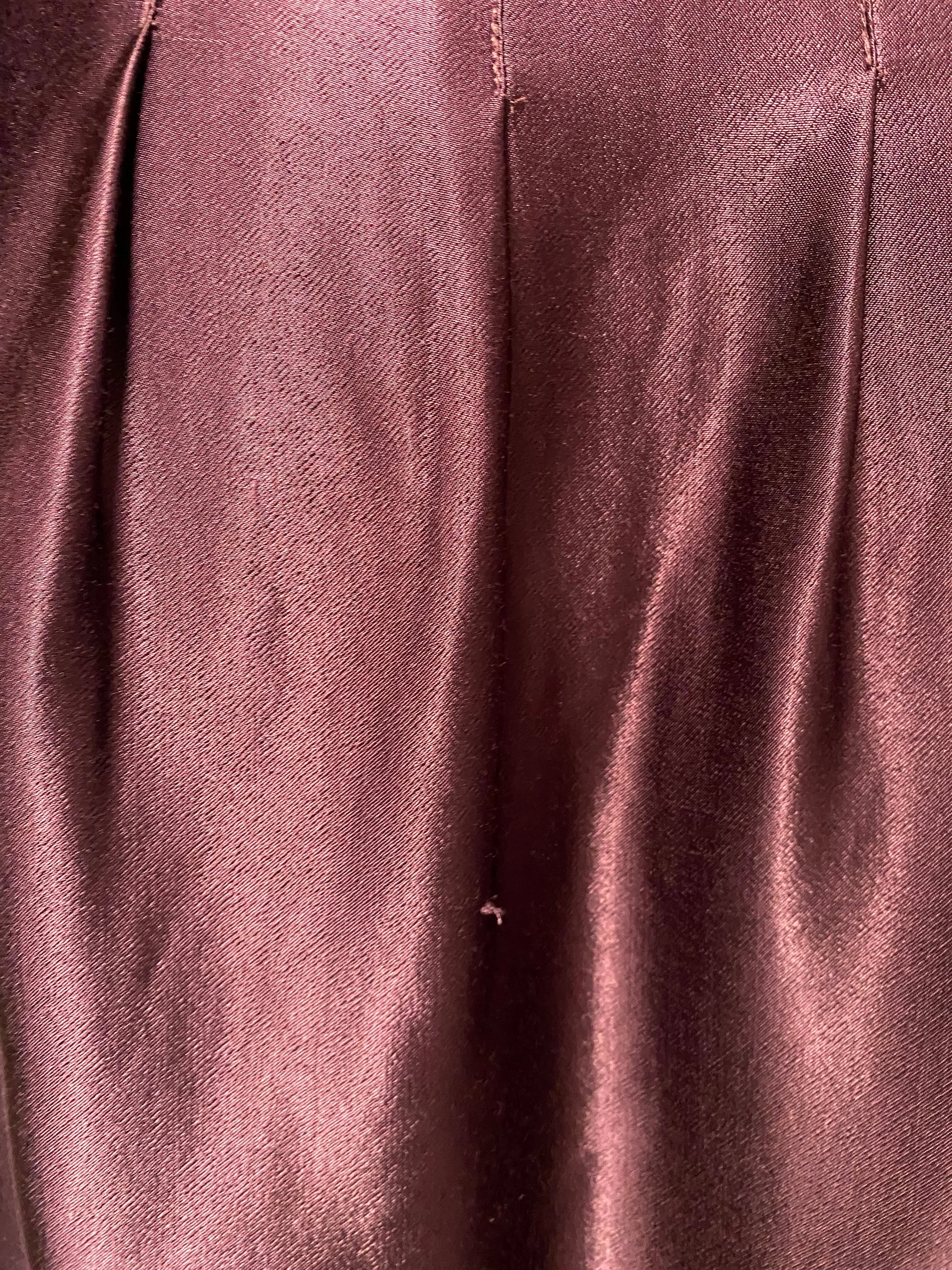 AllSaints Burgundy Satin Midi Dress 10