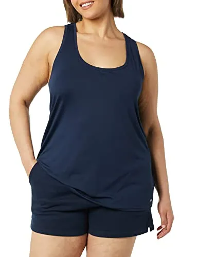 Amazon Essentials Women's Tech Stretch Racerback Tank Top - Discontinued Colors, Bright Pink, 1X