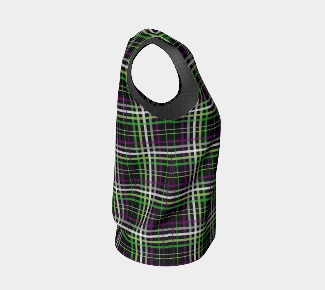 Aroace - V6 Plaid Loose Tank