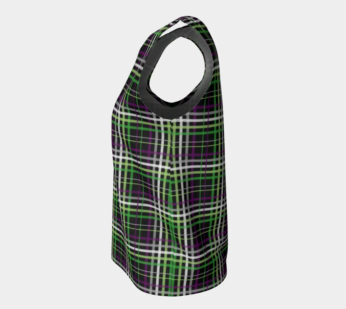 Aroace - V6 Plaid Loose Tank