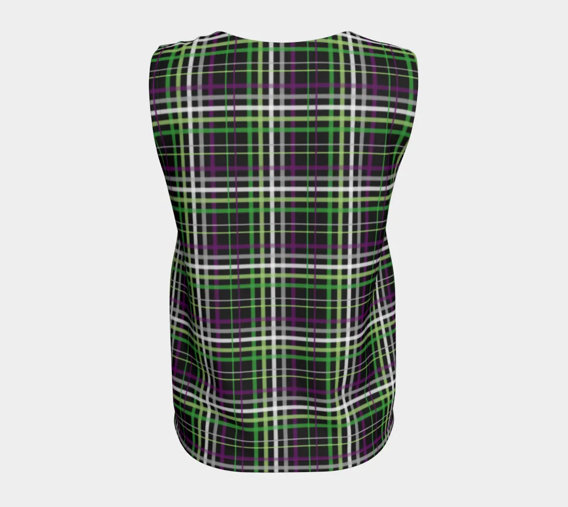 Aroace - V6 Plaid Loose Tank