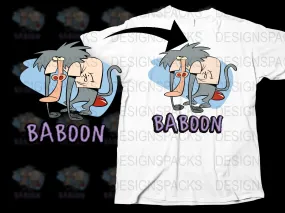 Baboon Character Graphic Cartoon Style Png Digital Download