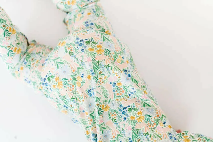 Baby Pajama in Bunny Garden