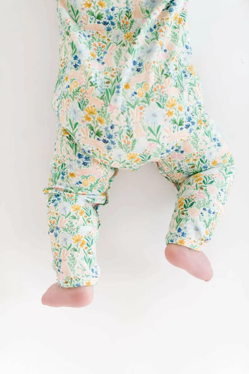 Baby Pajama in Bunny Garden