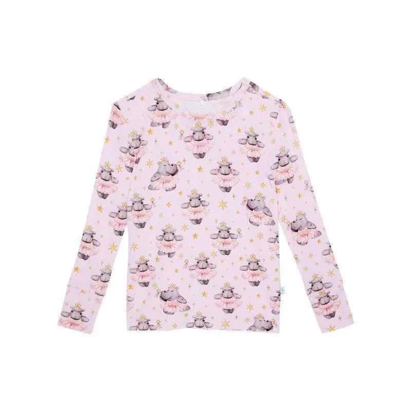 Bamboo Long Sleeve Pajama Set - Philomena (Hippos)