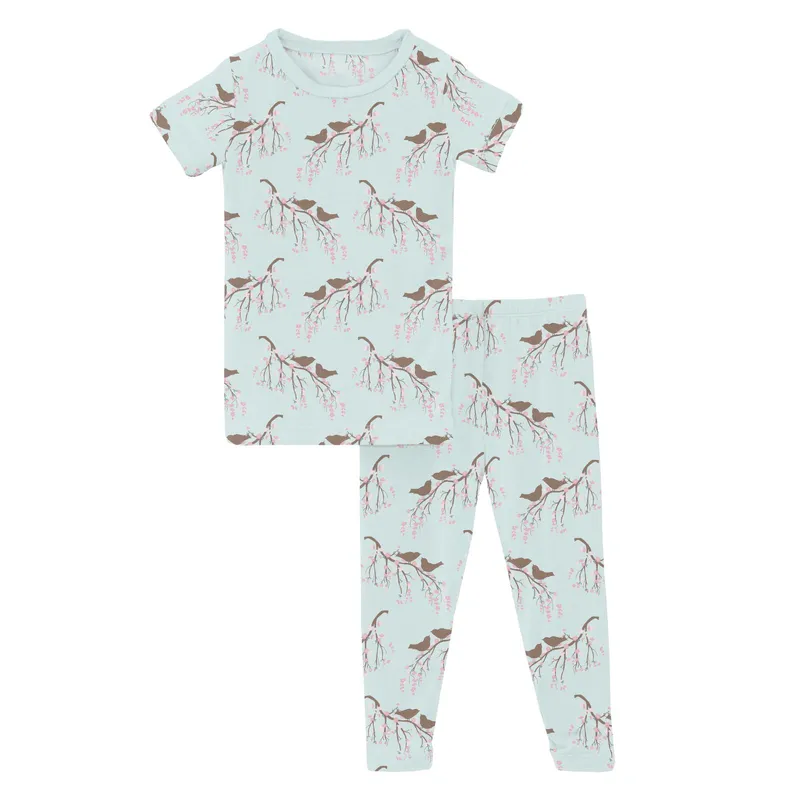 Bamboo Short Sleeve Pajama Set - Fresh Air Bird Branch