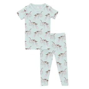 Bamboo Short Sleeve Pajama Set - Fresh Air Bird Branch