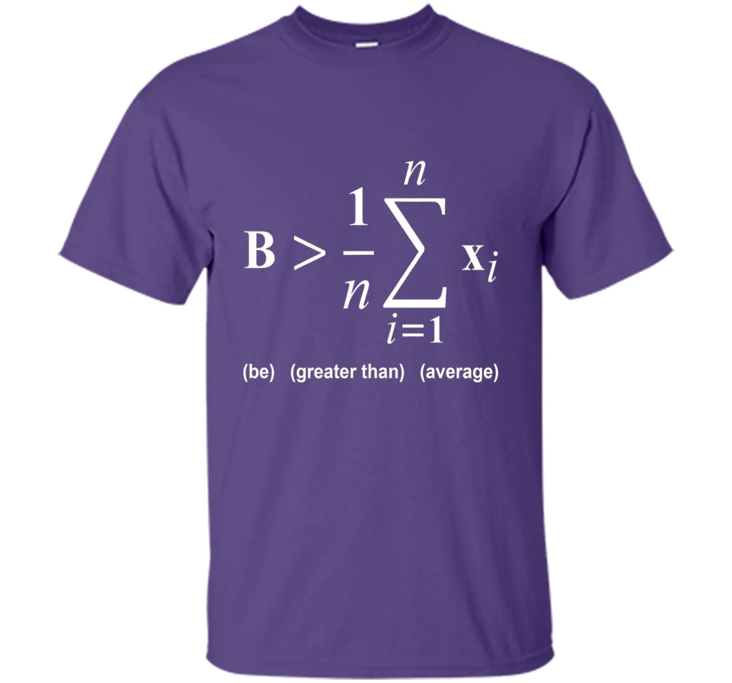Be Greater Than Average Math Funny Shirts