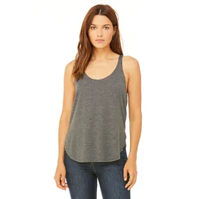 Bella   Canvas Women's Dark Grey Heather Flowy Side Slit Tank