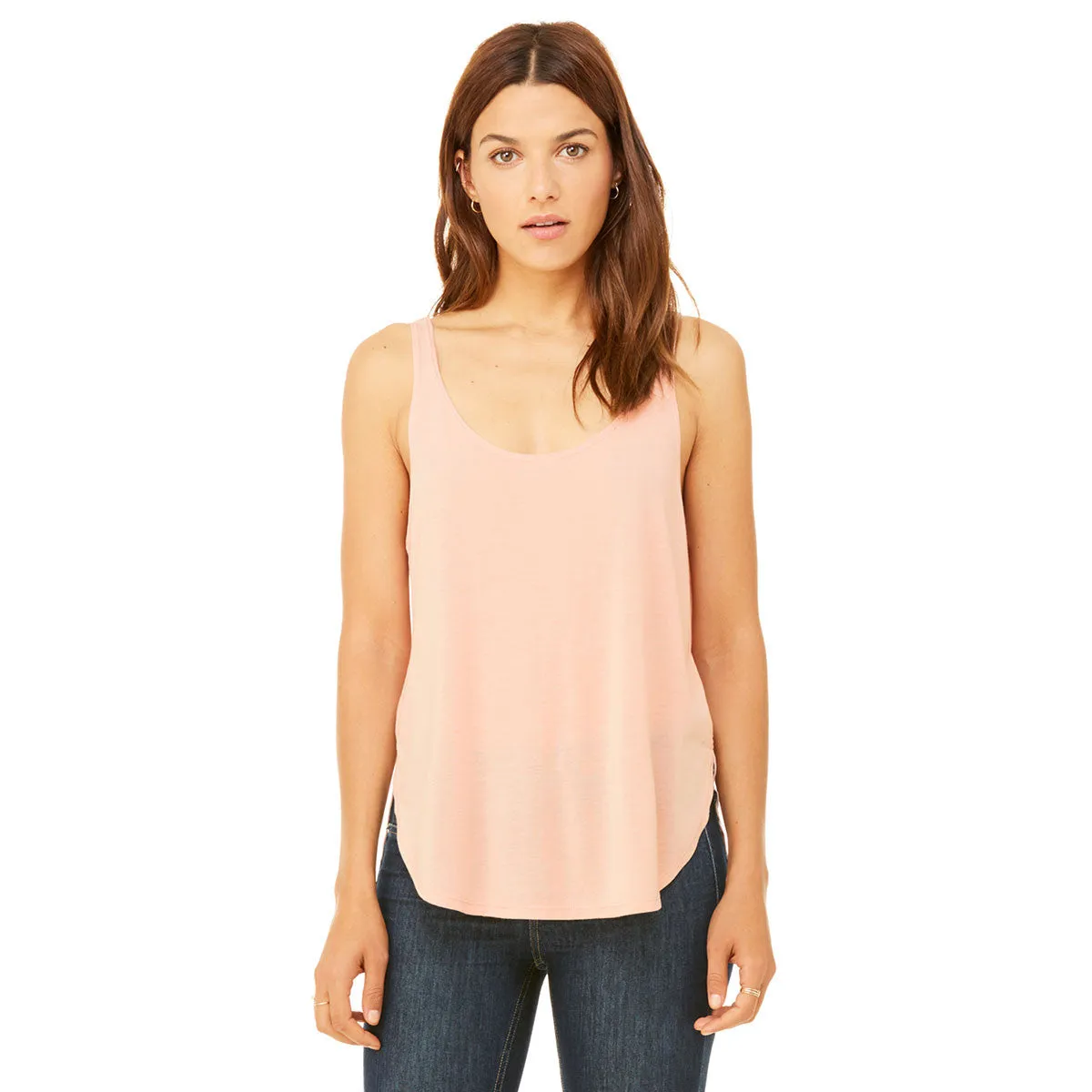 Bella   Canvas Women's Peach Flowy Side Slit Tank