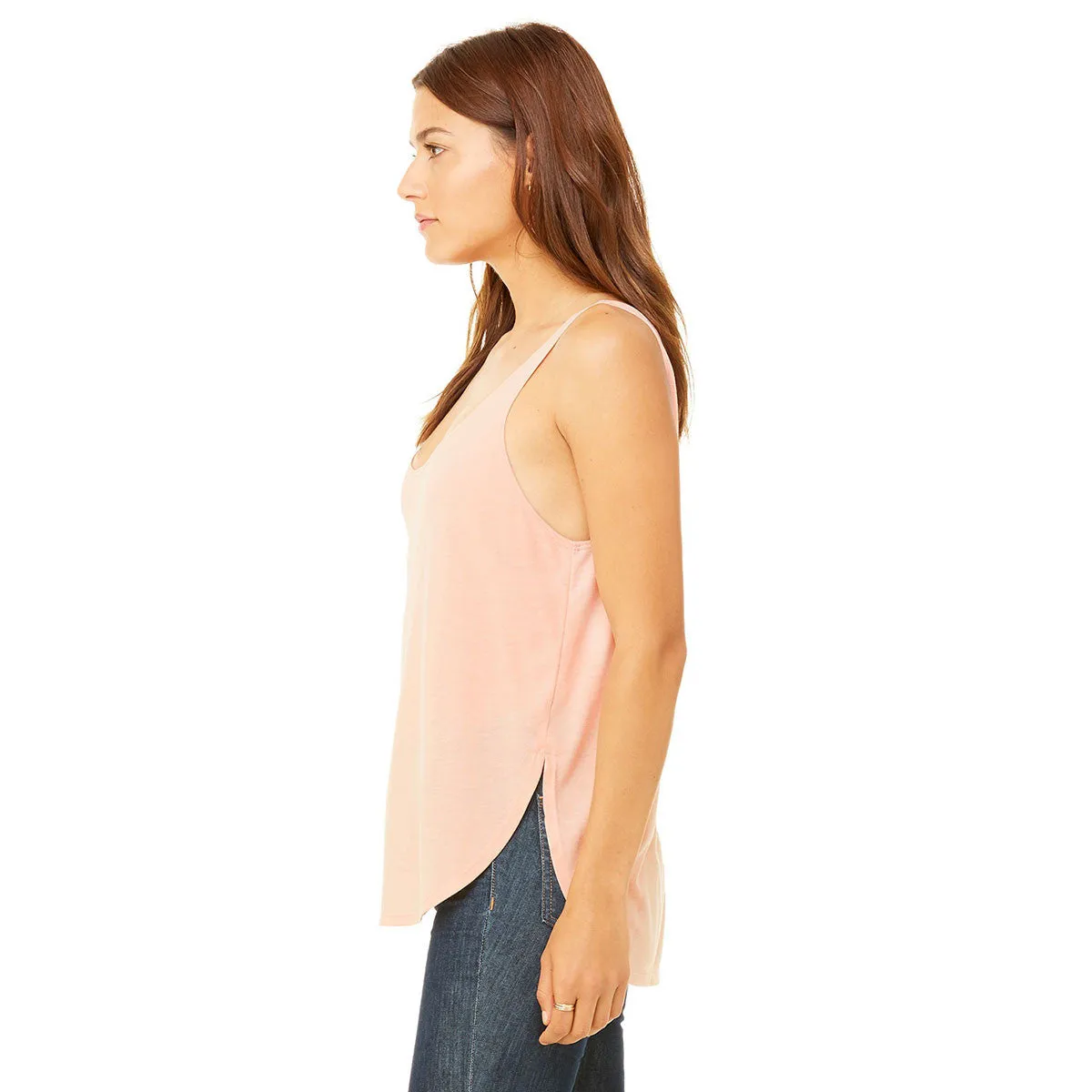 Bella   Canvas Women's Peach Flowy Side Slit Tank