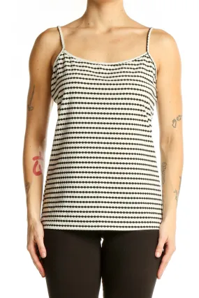 Black and White Striped Camisole Top