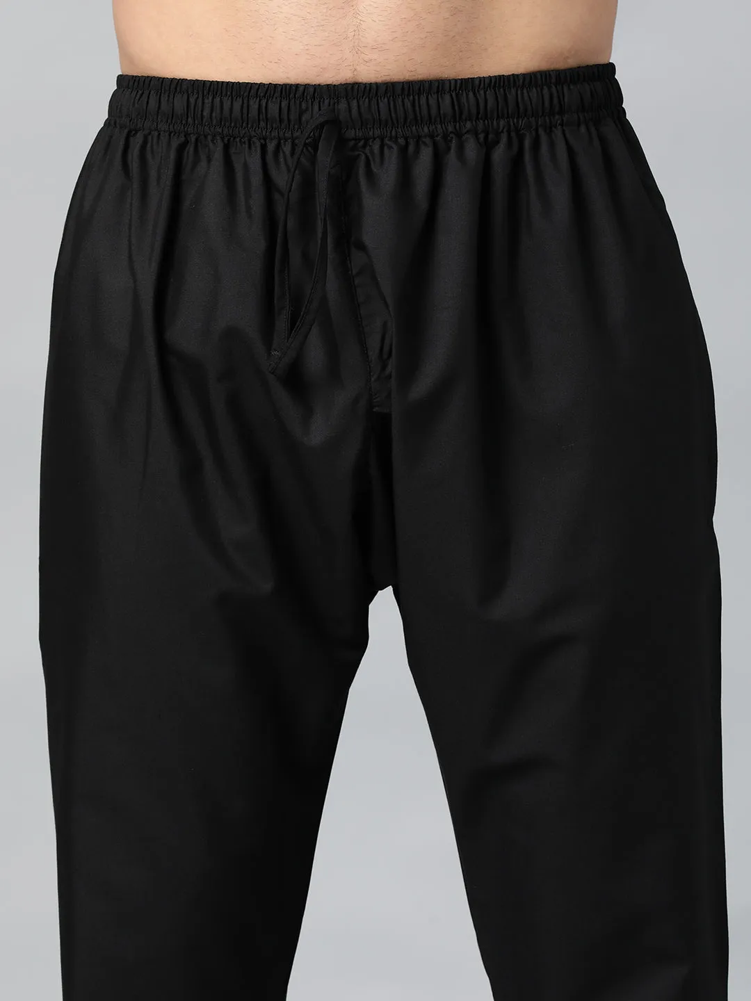 BLACK FINE COTTON PAJAMA
