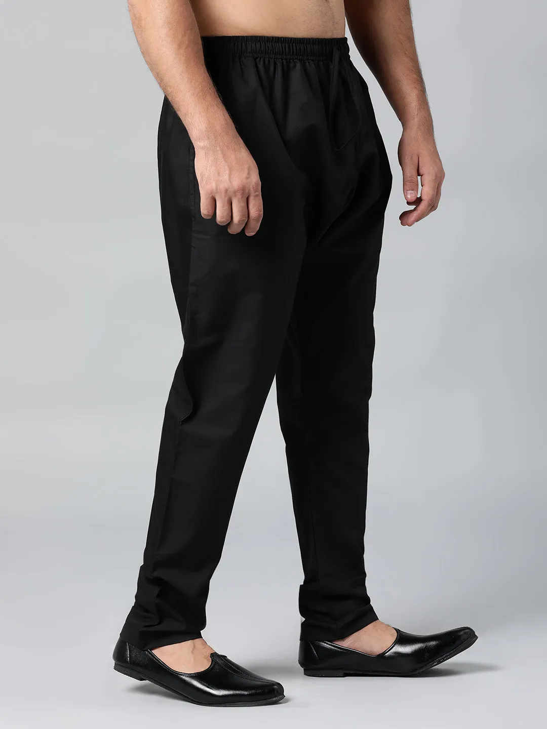 BLACK FINE COTTON PAJAMA