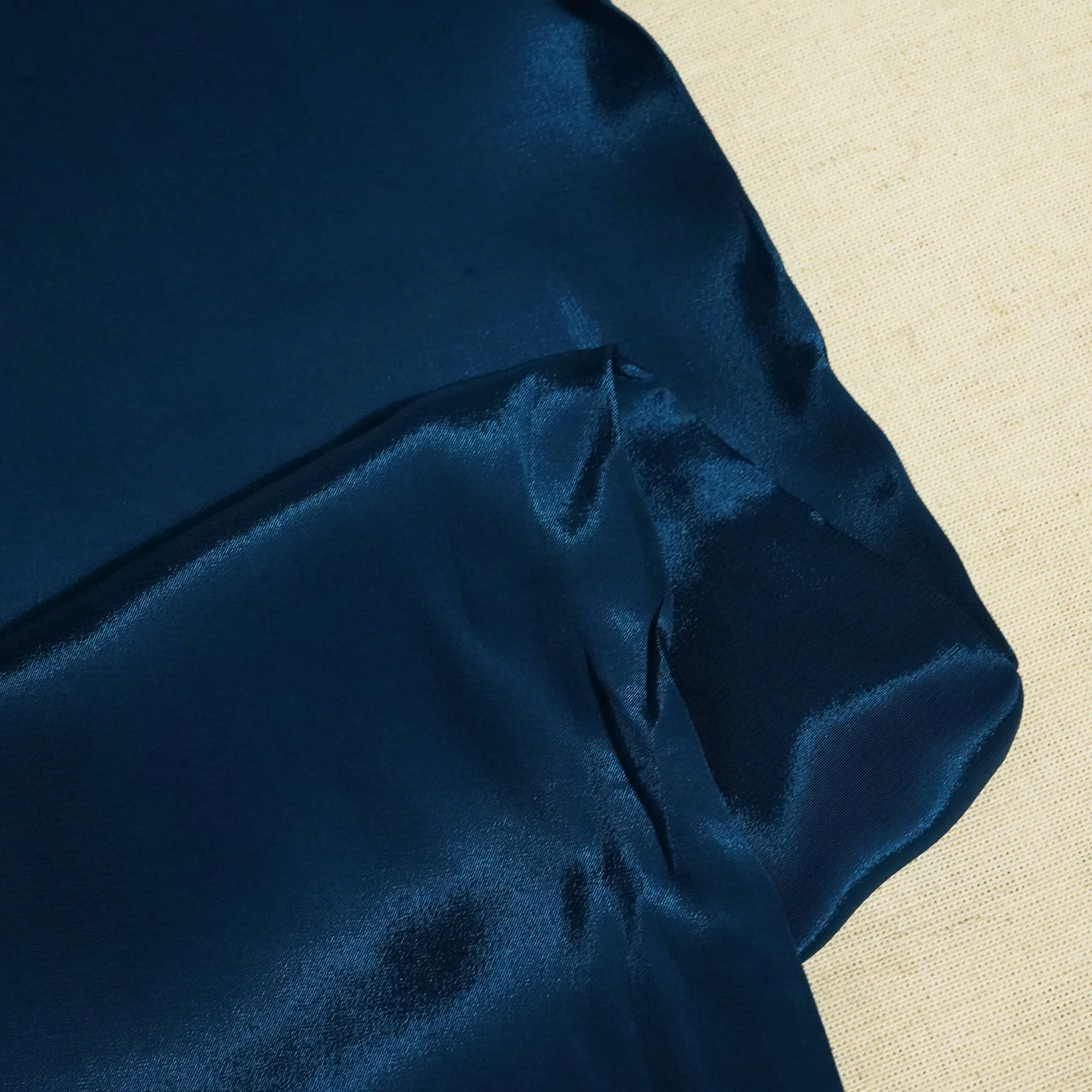 Blue Solid Natural Crepe Fabric 01001 GT-19715