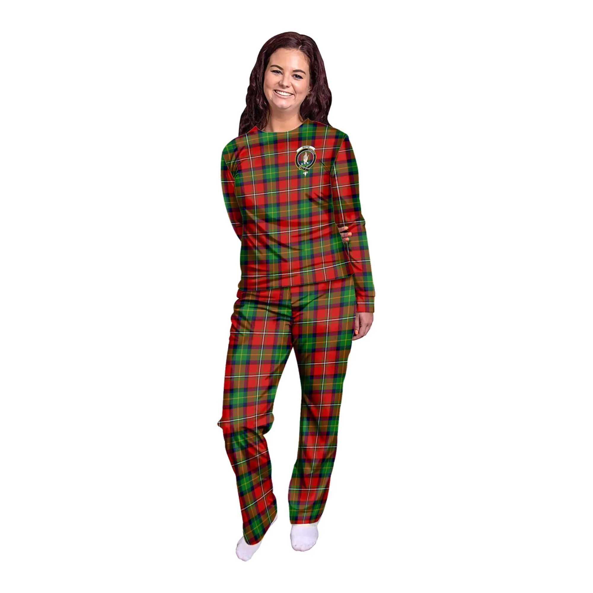 Boyd Tartan Pajamas Family Set with Family Crest