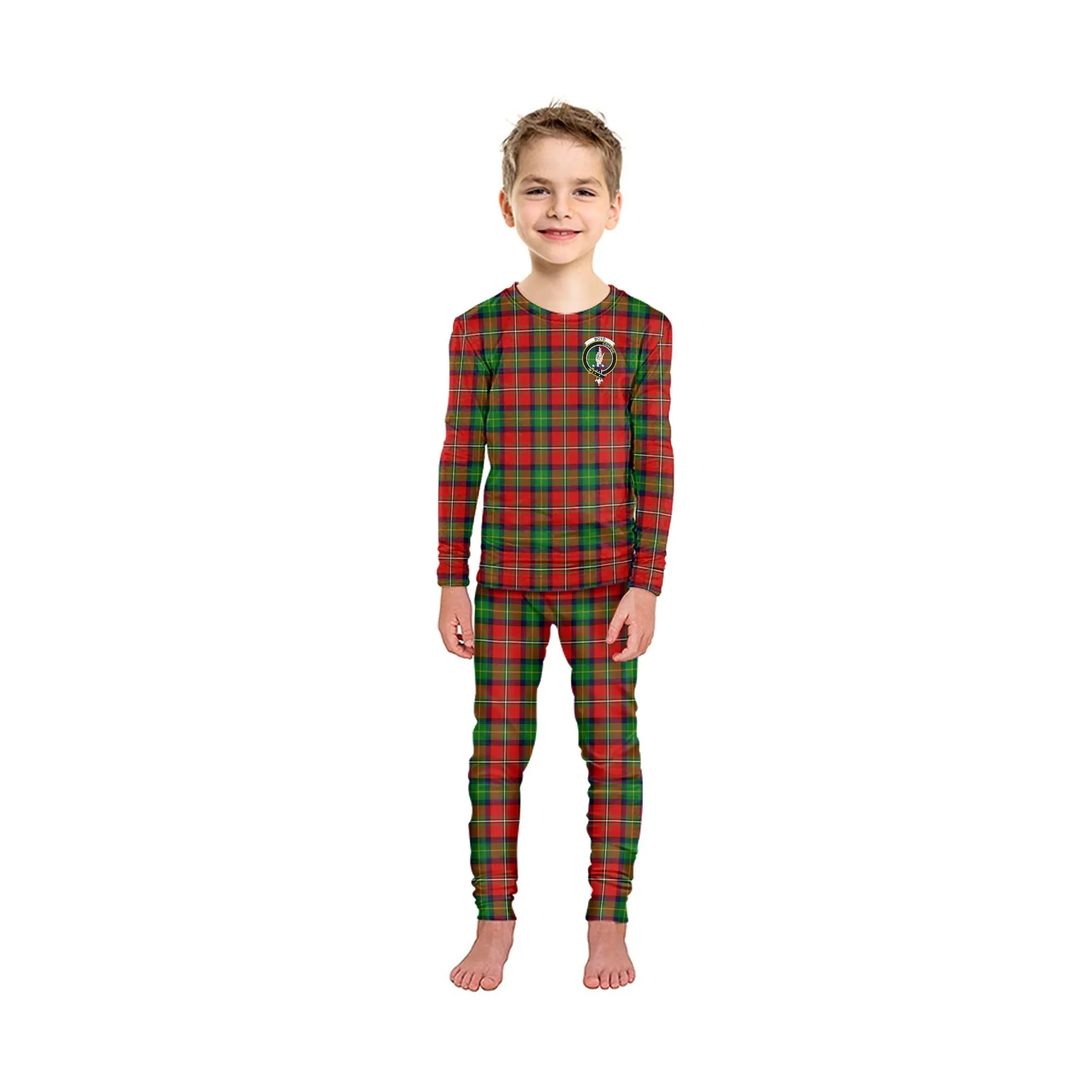 Boyd Tartan Pajamas Family Set with Family Crest