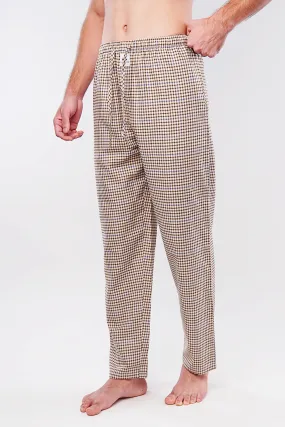 Check Woven Pajamas - Light Brown