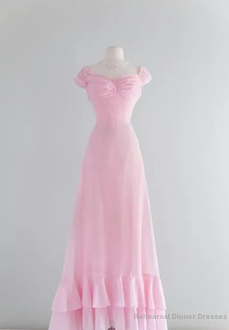 Chic A Line Sweetheart Pink Satin Long Evening Dress Prom Dresses