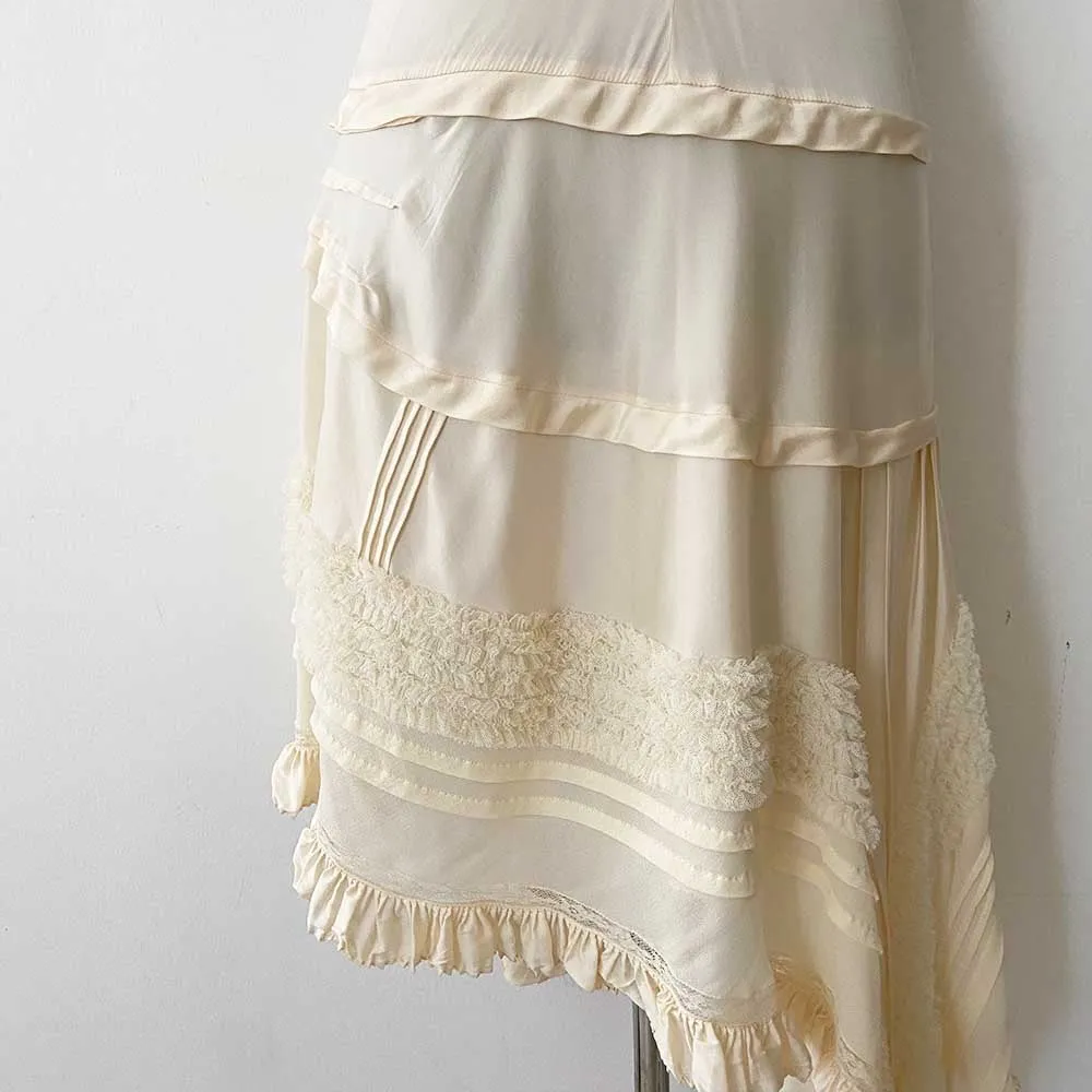 Chloe Ruffle Detail Detail Silk Dress