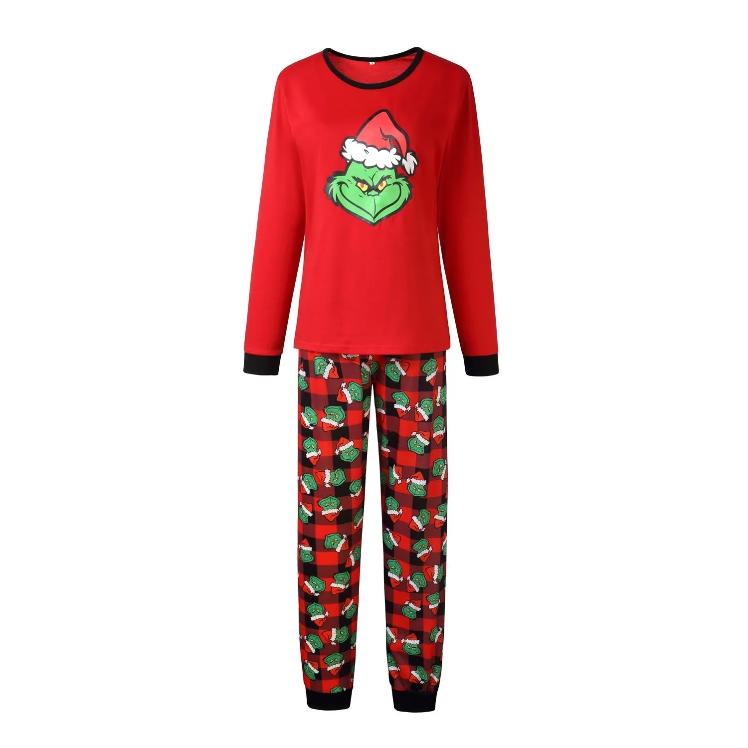Christmas Family Matching Cozy Pajama Set Grinch Print