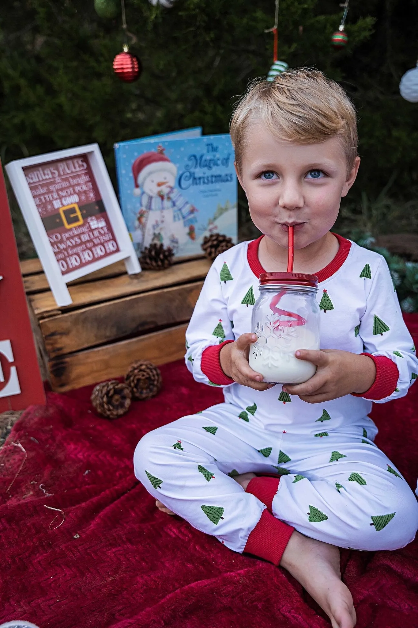 Christmas Tree Butt flap Pajamas