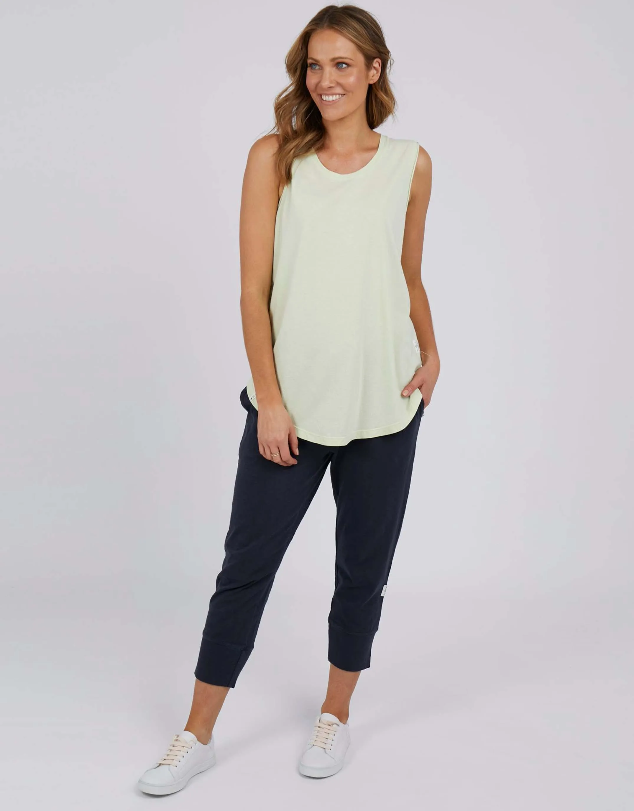 Cloud Scoop Tank - Lime Cream