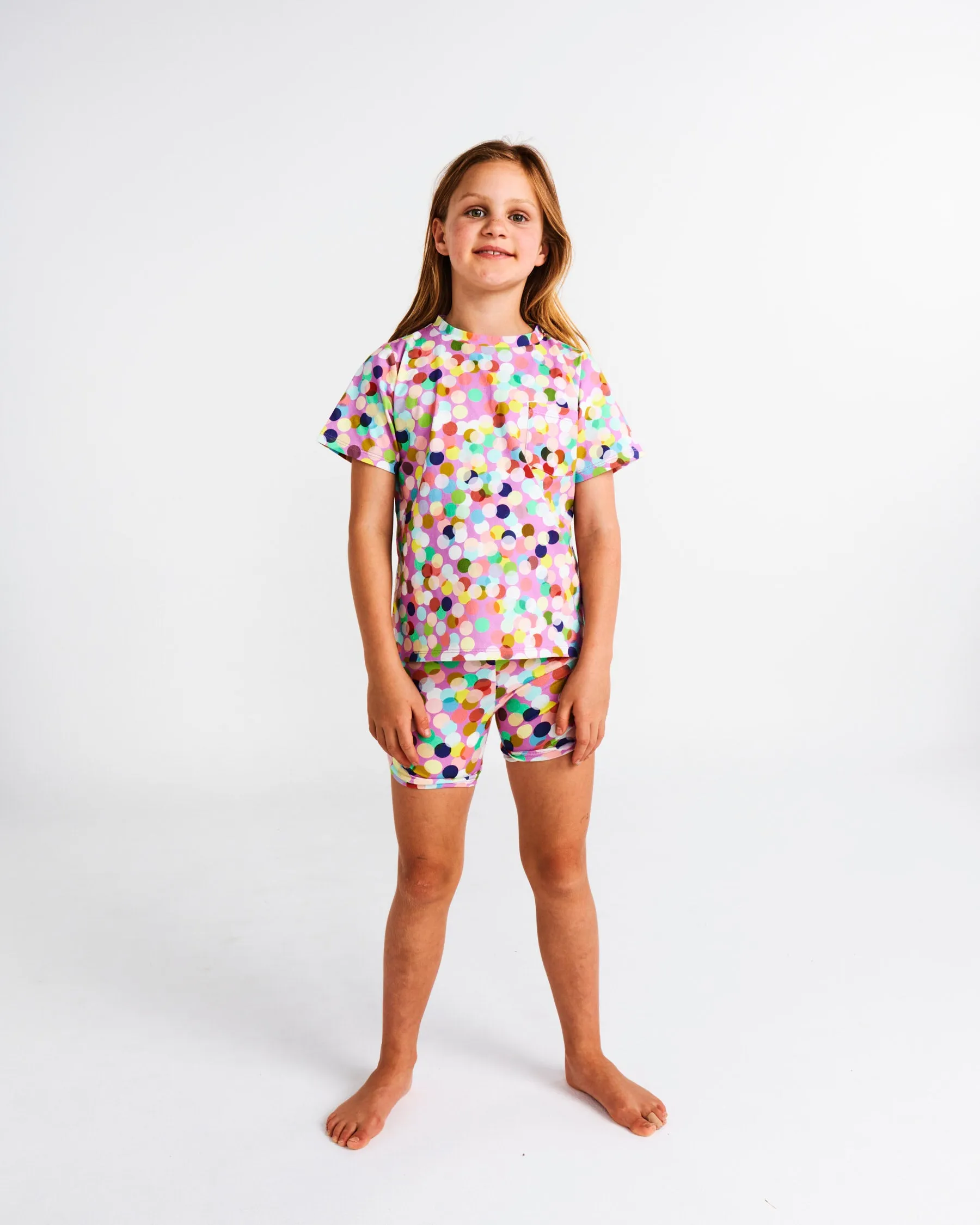 Confetti Pink Organic Cotton Bike Shorts