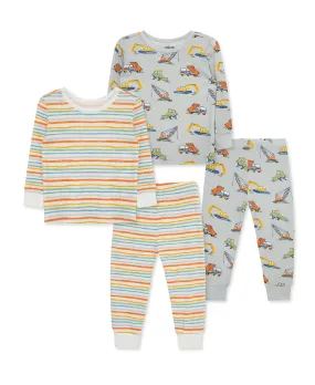 Construction 4-Piece Toddler Pajama Set