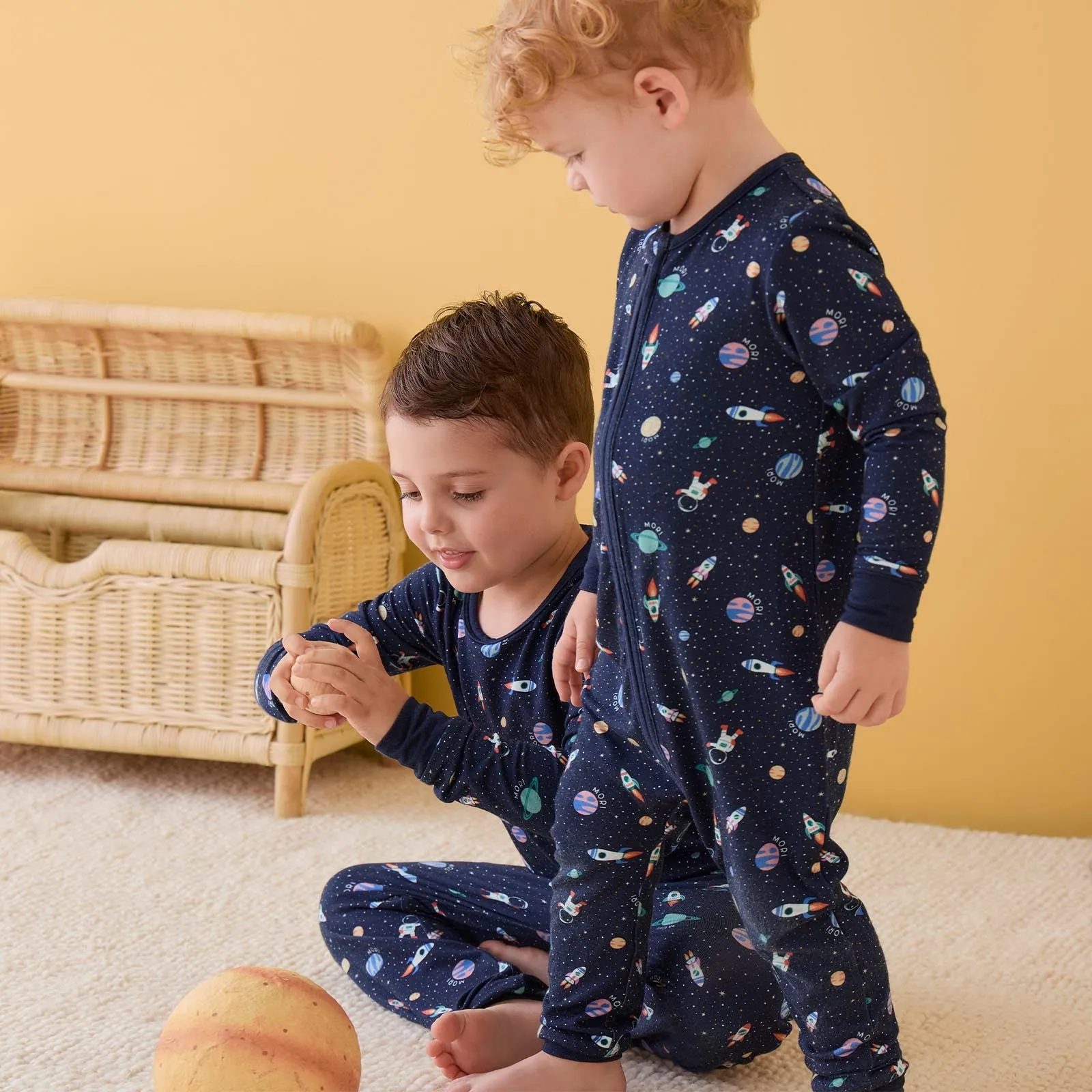 Cosmic Clever Zip Baby Pajamas