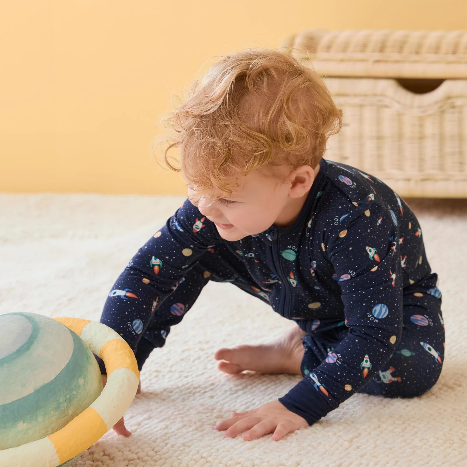 Cosmic Clever Zip Baby Pajamas