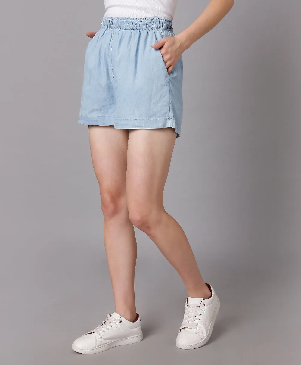 Cotton Shorts- Blue