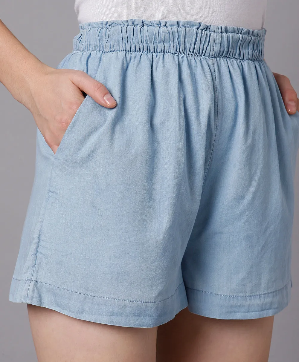 Cotton Shorts- Blue