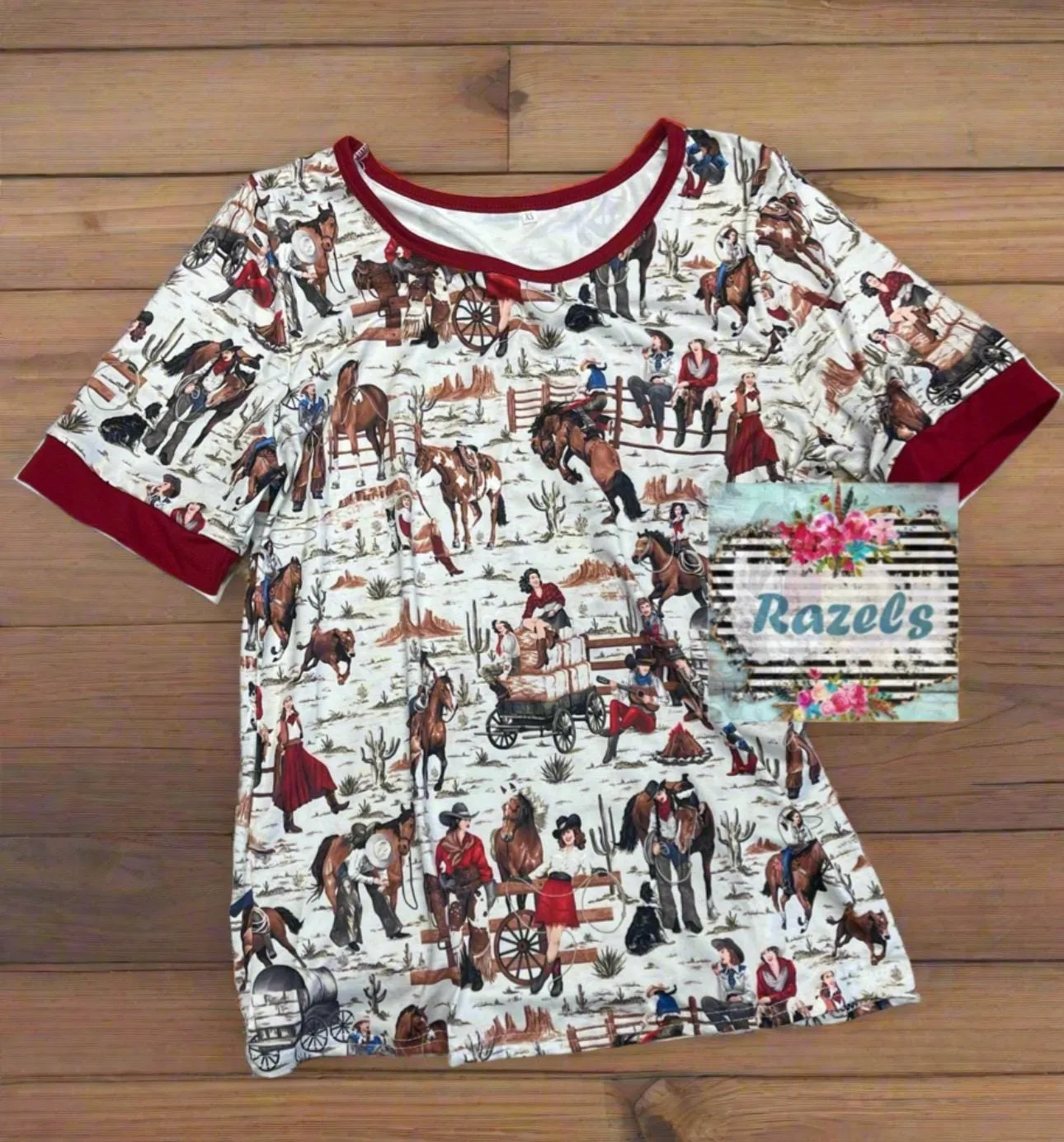 COWGIRL Pajamas – Retro Rodeo Gals Western PJs | Classic Western Print Mom & Me Matching Cowgirl PJs