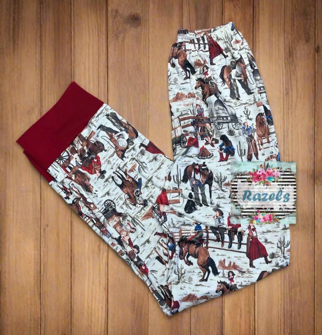 COWGIRL Pajamas – Retro Rodeo Gals Western PJs | Classic Western Print Mom & Me Matching Cowgirl PJs