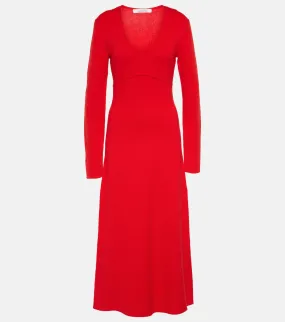 Dorothee Schumacher Contemporary Knitted Midi Dress, Red