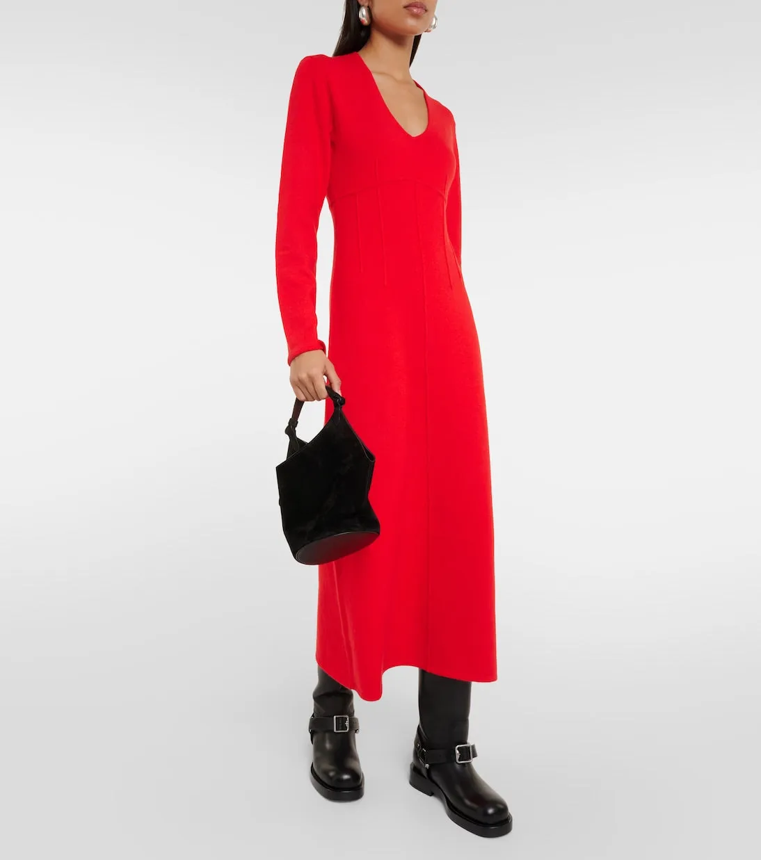 Dorothee Schumacher Contemporary Knitted Midi Dress, Red