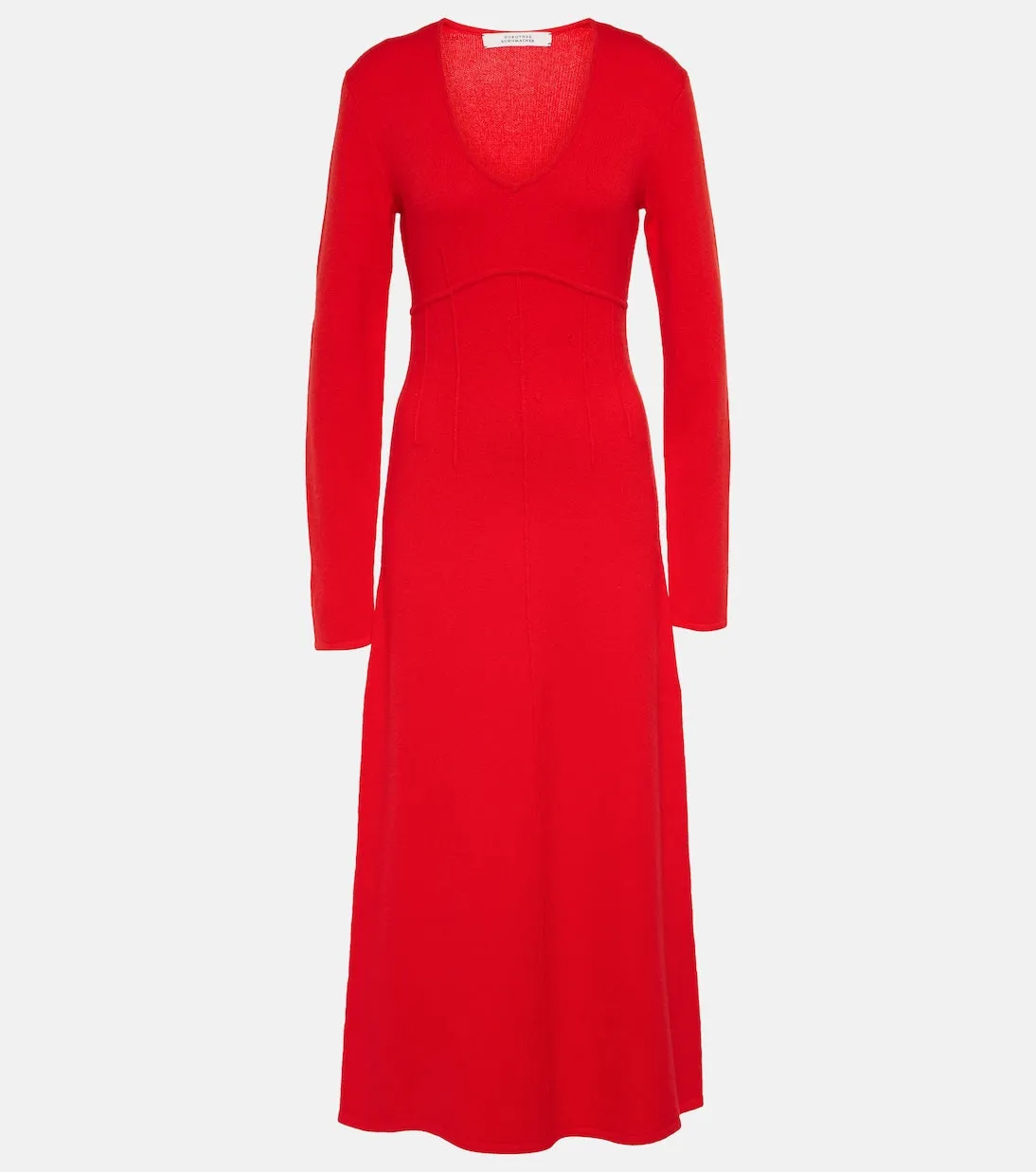 Dorothee Schumacher Contemporary Knitted Midi Dress, Red