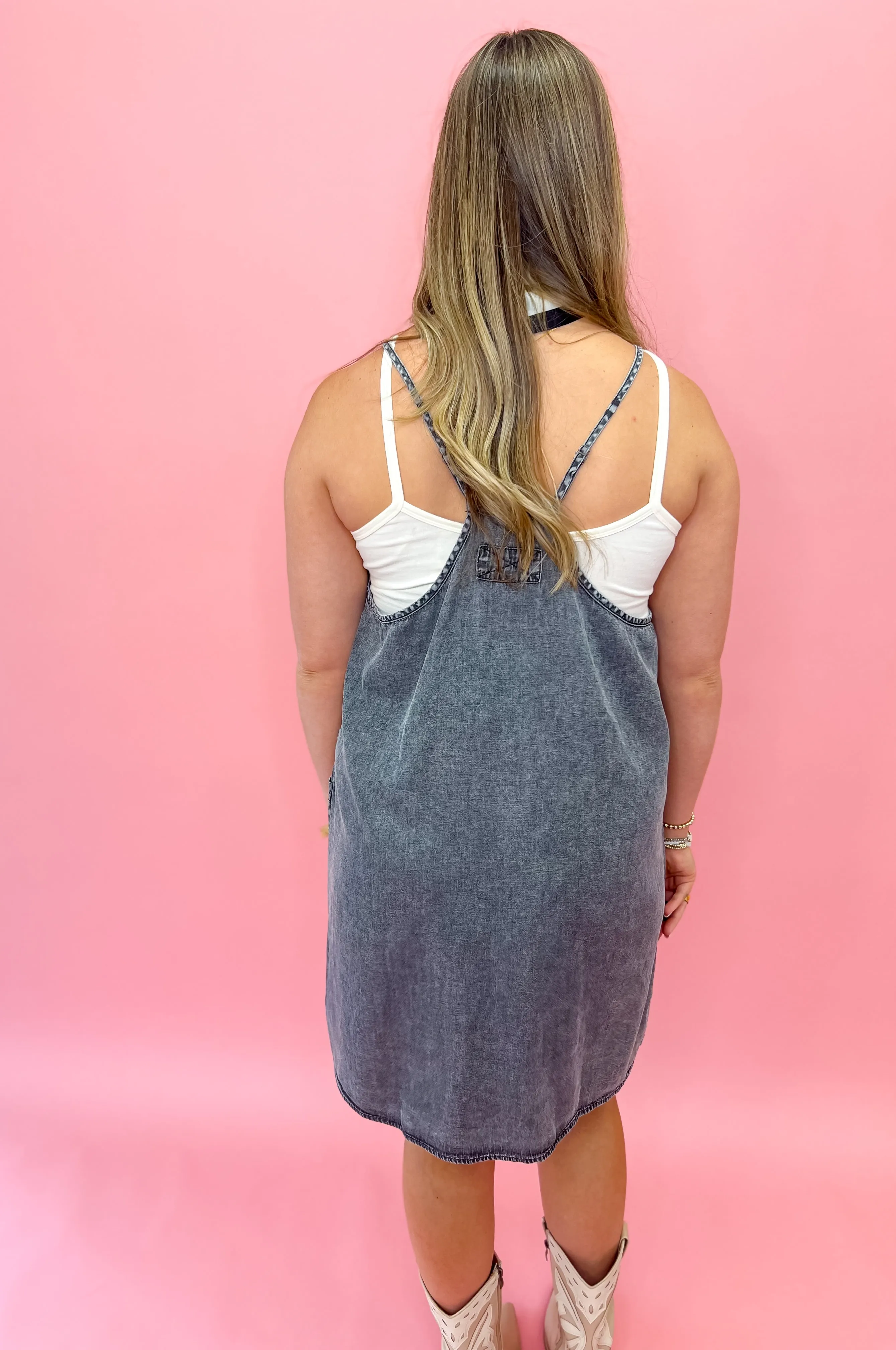Effortless Chic Tank Dress - Acid Black