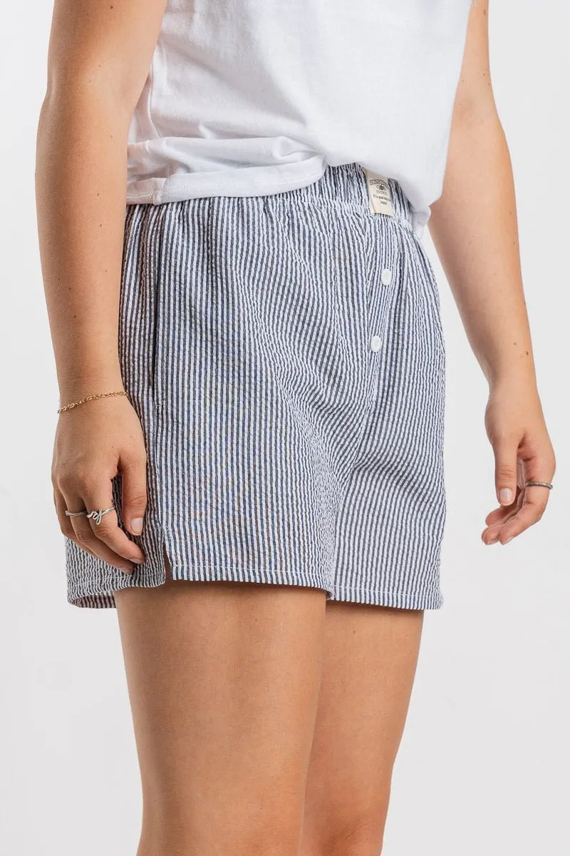 Everyday seersucker boxer shorts black