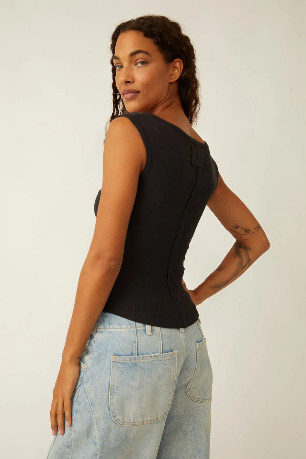Free People Hummingbird Tee - Black