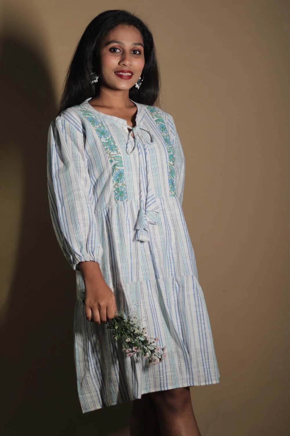 Gypsy | Short Dress | Fuschia Stripes
