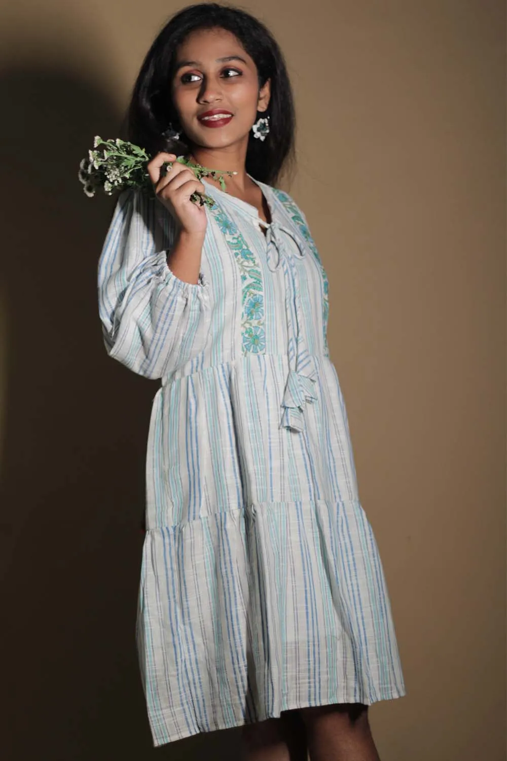 Gypsy | Short Dress | Fuschia Stripes