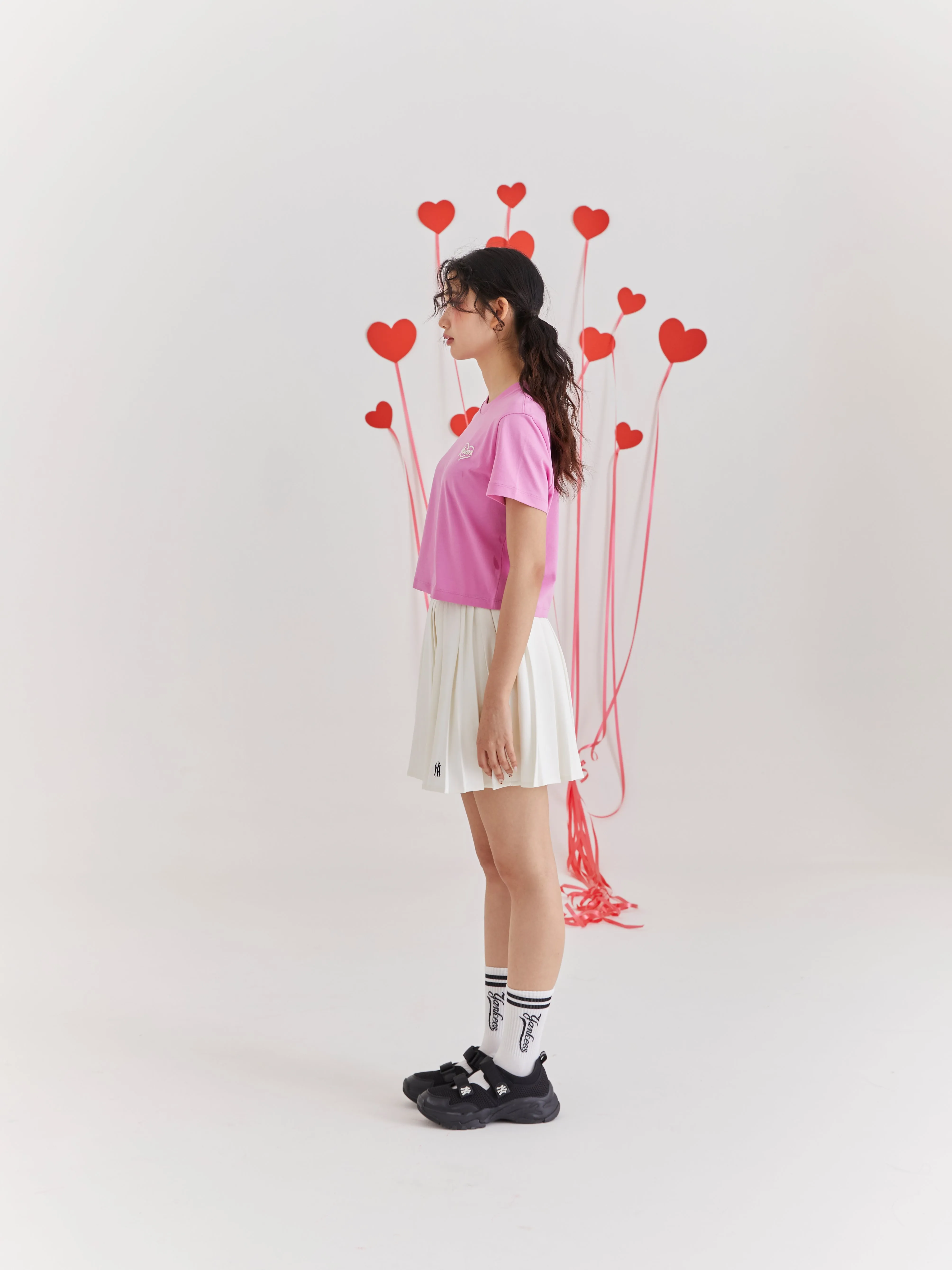 Heart New York Yankees Crop T-Shirts