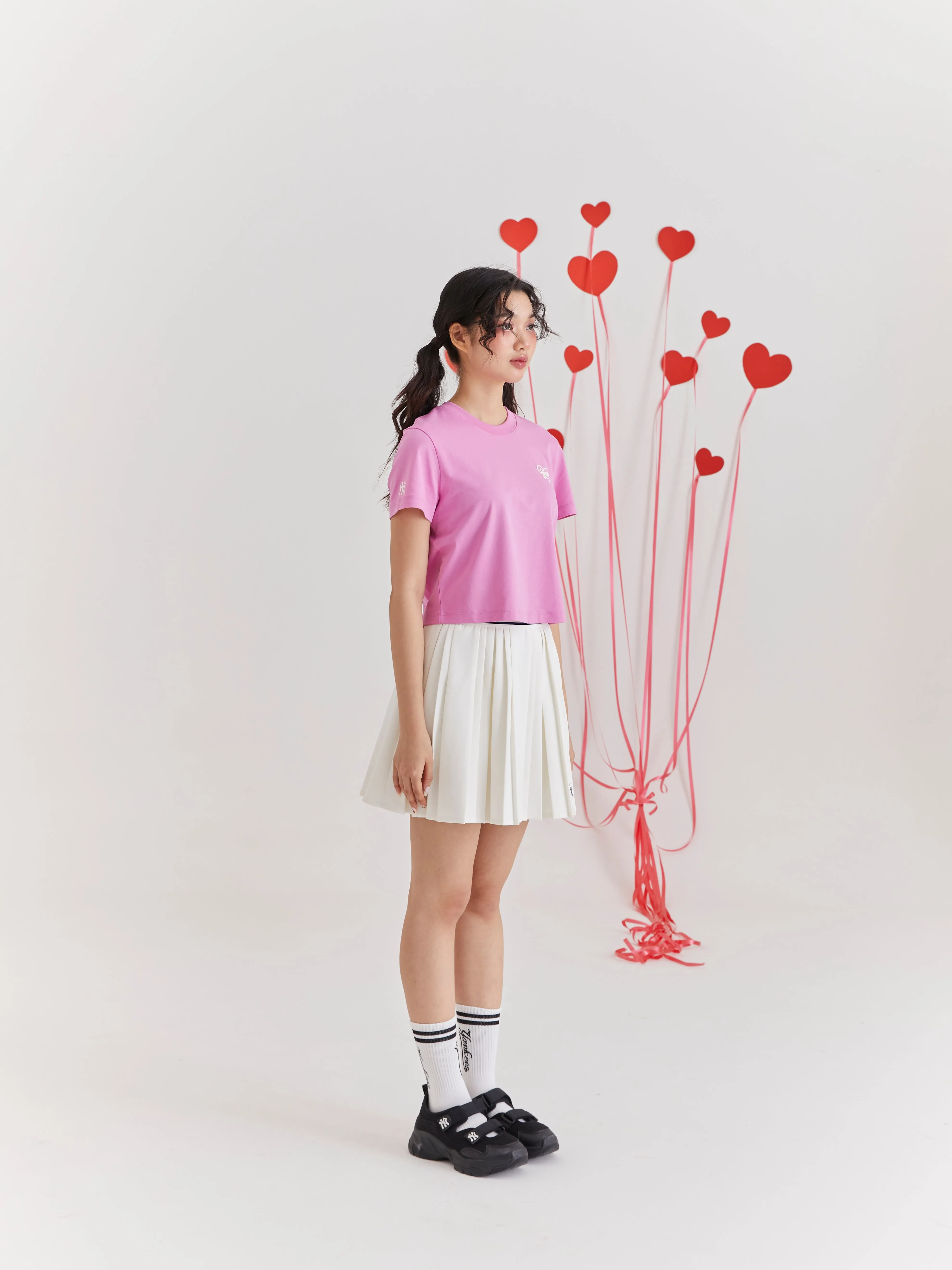 Heart New York Yankees Crop T-Shirts
